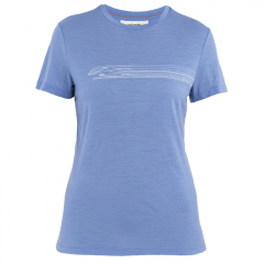 Icebreaker Women 150 Tech Lite II SS Tee Camping Lines rövid ujjú póló