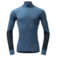 Devold WOOL MESH 190 ZIP NECK férfi hosszú ujjú póló