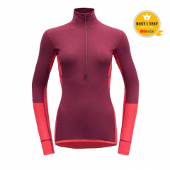 Devold WOOL MESH Fél Zip Nyakú Női Póló