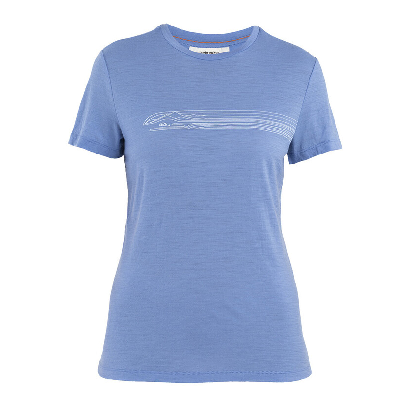 Icebreaker Women 150 Tech Lite II SS Tee Camping Lines rövid ujjú póló