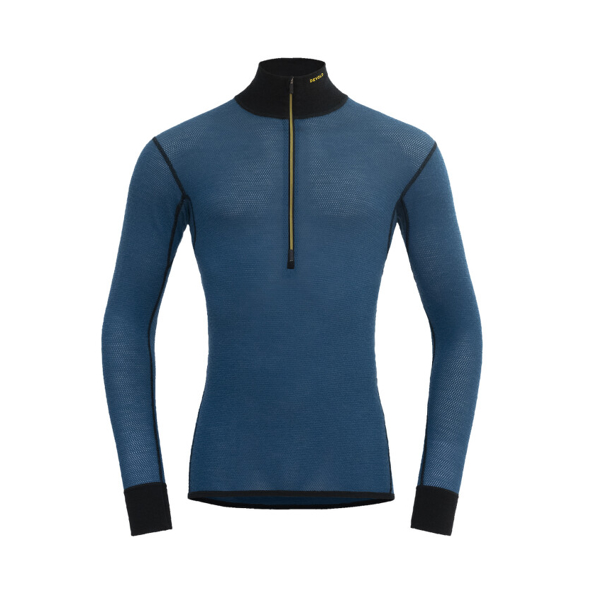 Devold WOOL MESH 190 ZIP NECK férfi póló