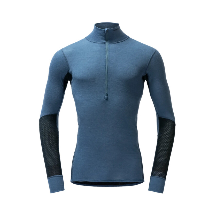 Devold WOOL MESH 190 ZIP NECK férfi hosszú ujjú póló