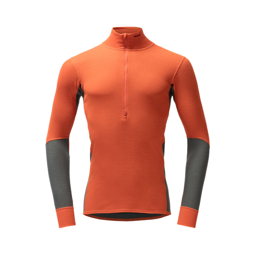 Devold WOOL MESH 190 ZIP NECK férfi hosszú ujjú póló