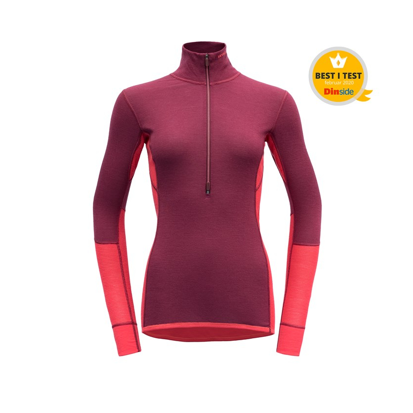 Devold WOOL MESH Fél Zip Nyakú Női Póló
